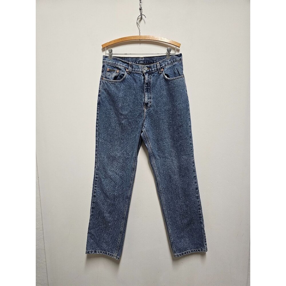 VINTAGE Calvin Klein Jeans Womens 14 Mom Baggy Stone Wash Denim Blue